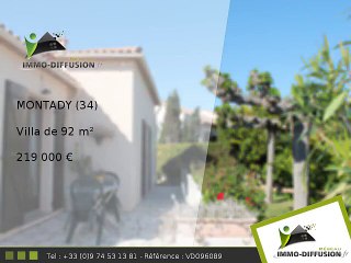 Villa A vendre Montady 92m2 + Terrain 477m2