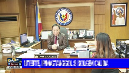 Pres. #Duterte, ipinagtanggol si SolGen Calida