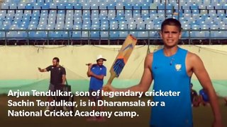 Arjun Tendulkar in Dharamsala for National Cricket Academy camp