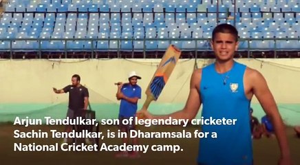 Arjun Tendulkar in Dharamsala for National Cricket Academy camp