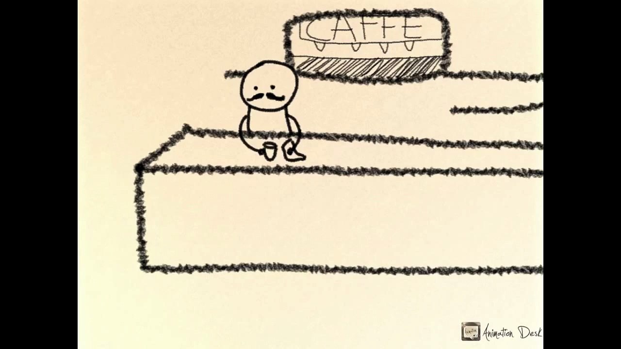 A tourist in italy animation