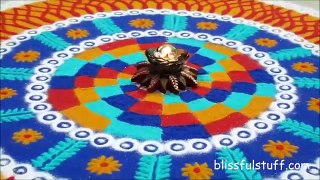 Beautiful and Unique Multicolored Rangoli Design - Diwali Special