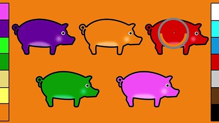 Learn Colors for Kids with Piggy Pig Coloring Pages
