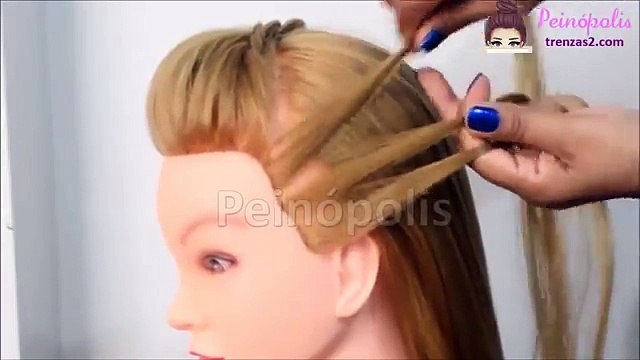 Semirecogidos: Peinados con Trenzas para Fiestas-Navidad-Promoción-Graduacion Faciles y Rapidos