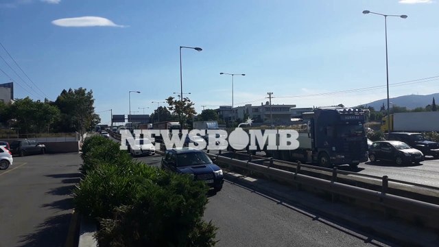 Το μποτιλιάρισμα στην κάθοδο της Αθηνών - Λαμίας