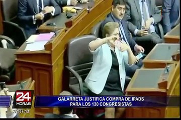 Galarreta justifica compra de iPads para los 130 congresistas