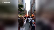 Crowds gather to witness 'Manhattanhenge' phenomenon in New York City