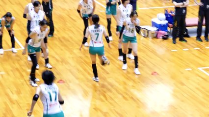 第58回近畿総合 JTマーヴェラス 田中美咲 Misaki Tanaka 準決勝 試合前ストレッチ 2016.9.4