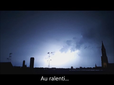 Eclairs d'orage dans le ciel de Strasbourg