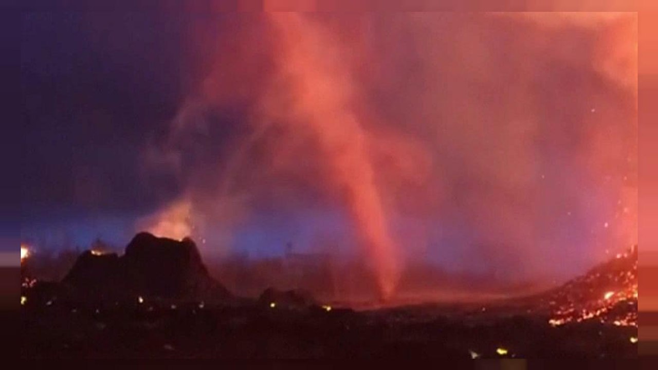 Vulkantornado auf hawaii