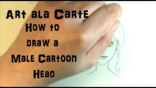 How to draw a male cartoon face