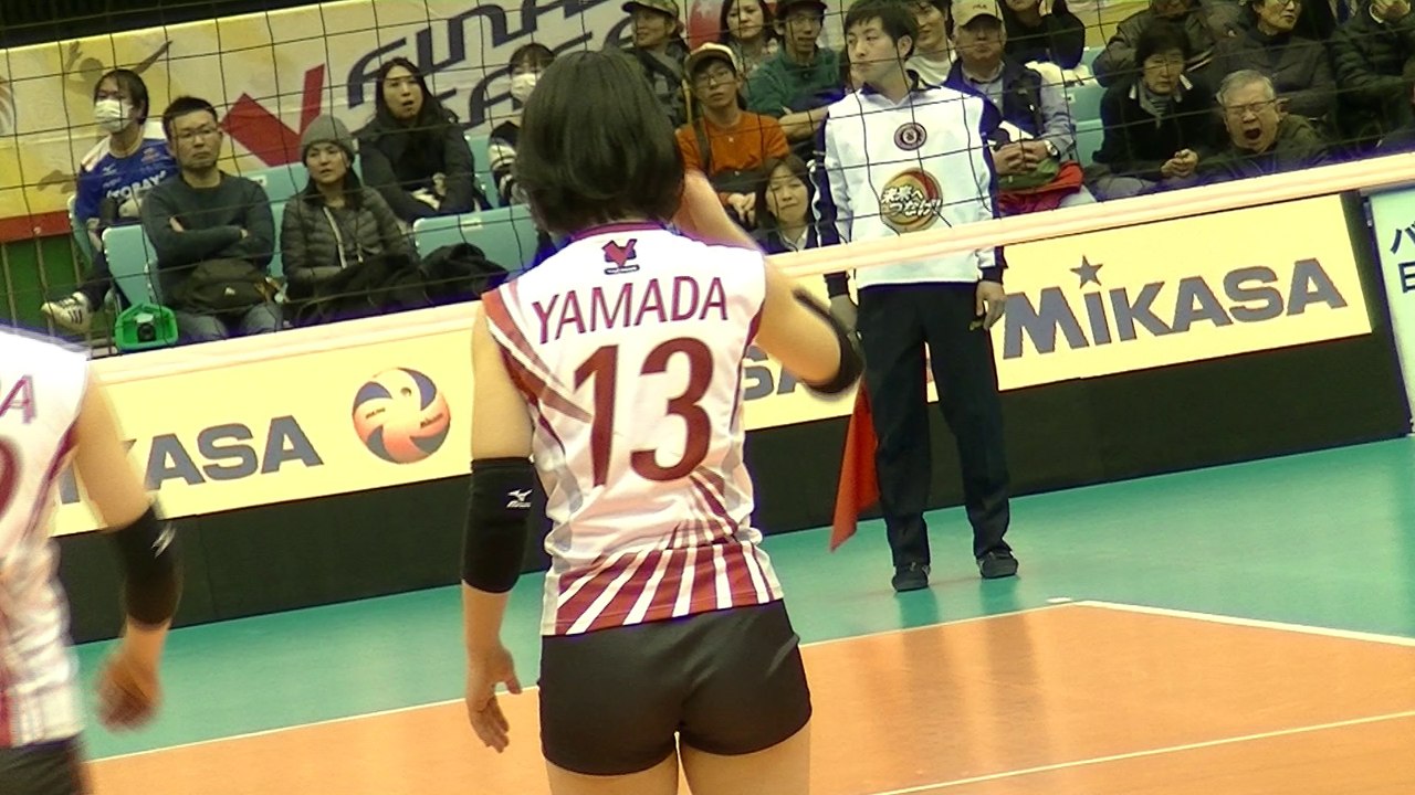 山田美花選手(Mika Yamada)デンソーエアリービーズ【女子ﾊﾞﾚｰﾎﾞｰﾙVﾌﾟﾚﾐｱﾘｰｸﾞﾌｧｲﾅﾙﾗｳﾝﾄﾞ2017-2018】2018.2.24川崎市とどろきアリーナ