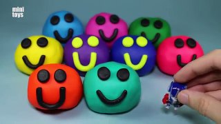 Learn Colours with Playdough Smiley Face Surprise Eggs