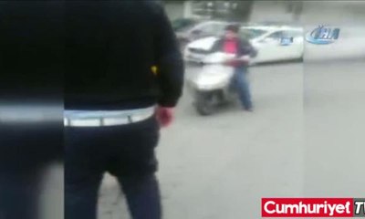 İstanbul’da taksici terörü: Polise küfür edip üzerine yürüdü