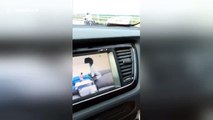 Man performs 'Superman' motorcycle stunt while speeding down motorway