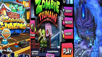 Subway Surfers VS Zombie Tsunami VS Temple Run 2! HD