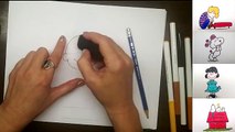 How to draw Charlie Brown from the Peanuts step by step