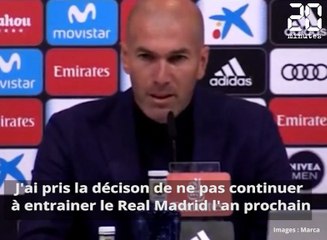 Zinédine Zidane quitte le Real Madid