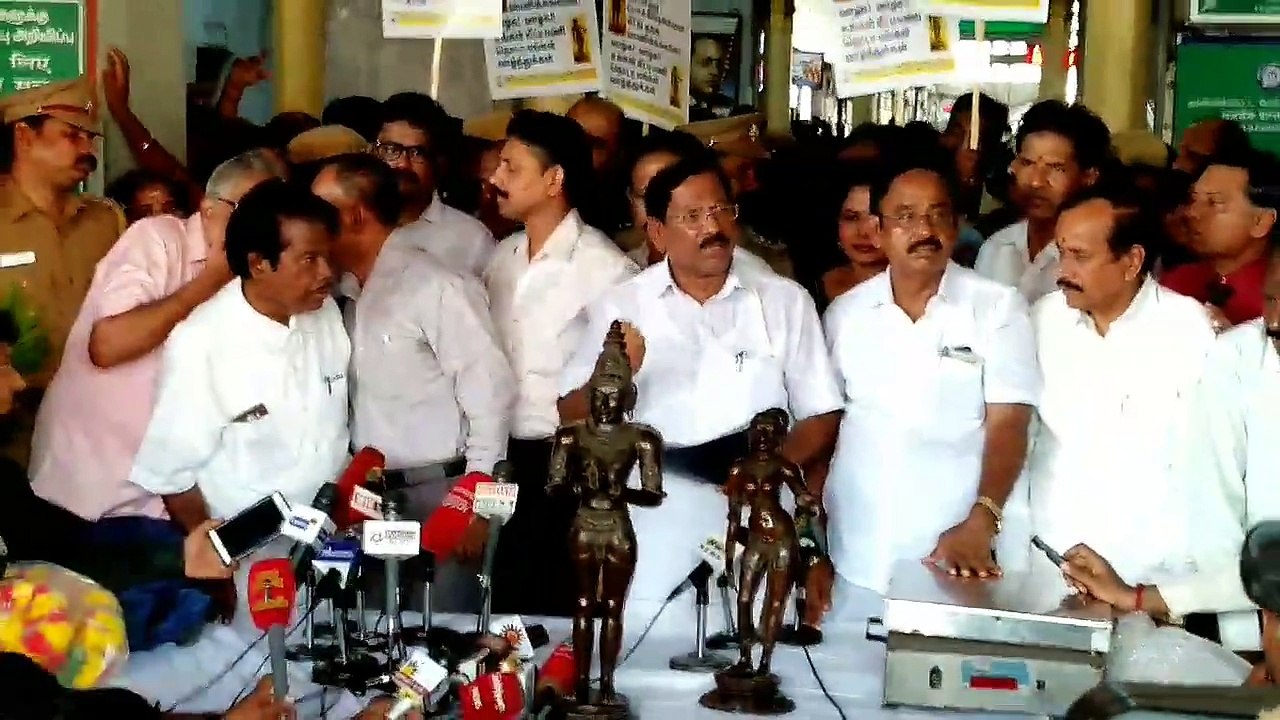 ராஜராஜ சோழன், உலகமாதேவி சிலைகள் மீட்பு..வீடியோ
