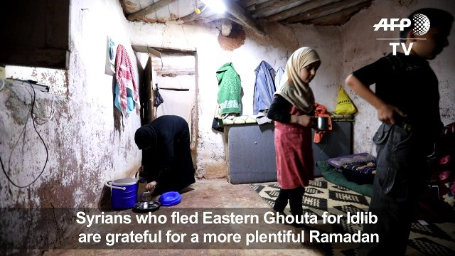 Syrians displaced from Ghouta grateful for plentiful Ramadan