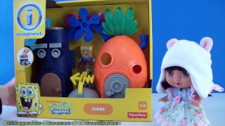 Brinquedo Bob Esponja Casa Abacaxi - Spongebob Playset House Toy Learn Color Baby Dora Aventureira