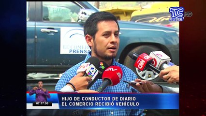 Hijo de conductor de Diario El Comercio recibió vehículo