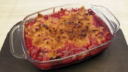 Recette : Crumble de fruits rouges