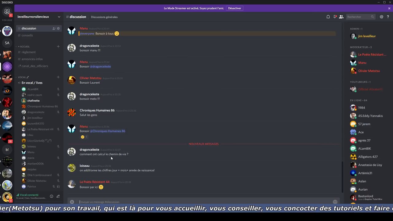 Jim Leveilleur - Live Discord du mercredi 21 mars 2018 - partie 1
