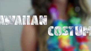 Get Ready With Me Halloween Party| Hawaiian Hair, Makeup, DIY Costume