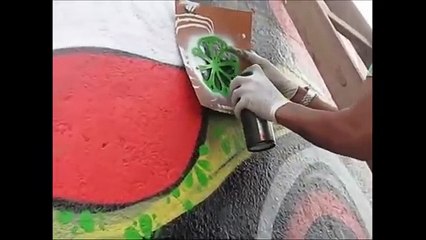 Graffiti - legal wall crazy monkey