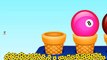 Learn Colors and Numbers for Kids Colored Ice Cream Cones Sports Balls Games Preschool Kids Videos