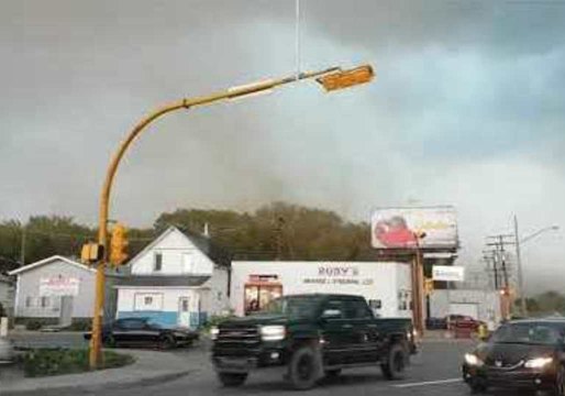 Gustnado Swirls Through Regina, Saskatchewan
