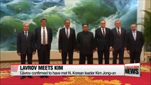 Russian FM meets N. Korean leader to discuss situation on Korean Peninsula