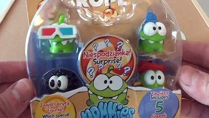 Cut the Rope Nommies Mini Figures + Surprise Gold Om Nom Toy Unboxing