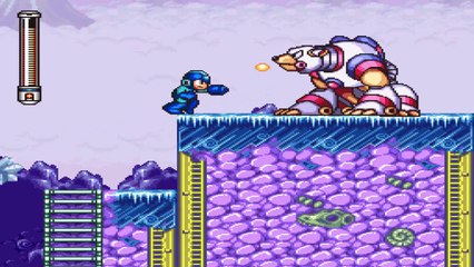 Rockman 7: Shukumei no Taiketsu! (Super Famicom) - Parte #5 - Detesto chão congelado!