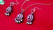 DIY Quilling Earrings - Paper Quilling Jewelry, Pendant Set