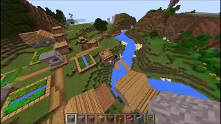 MCPE 1.0.0 - DOUBLE JUNGLE VILLAGE AT SPAWN, WITCH HUT, JUNGLE TEMPLE, 4 VILLAGES