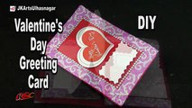 Valentines Greeting Card for Scrapbook | How to make | JK Arts 981