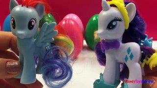 6 Surprise Eggs My Little Pony Friendship is Magic Ponys Amigas para siempre like Kinder Eggs