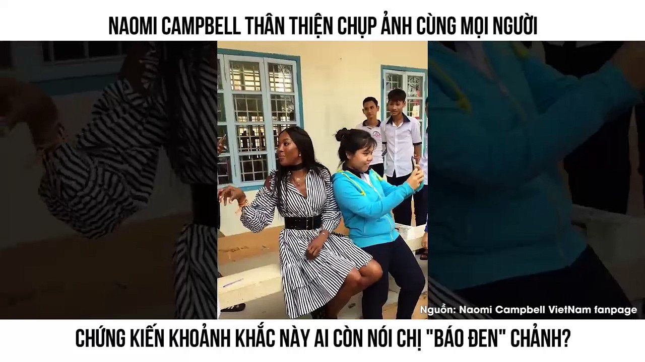 Naomi Campbell thân thiện chụp ảnh cùng mọi người