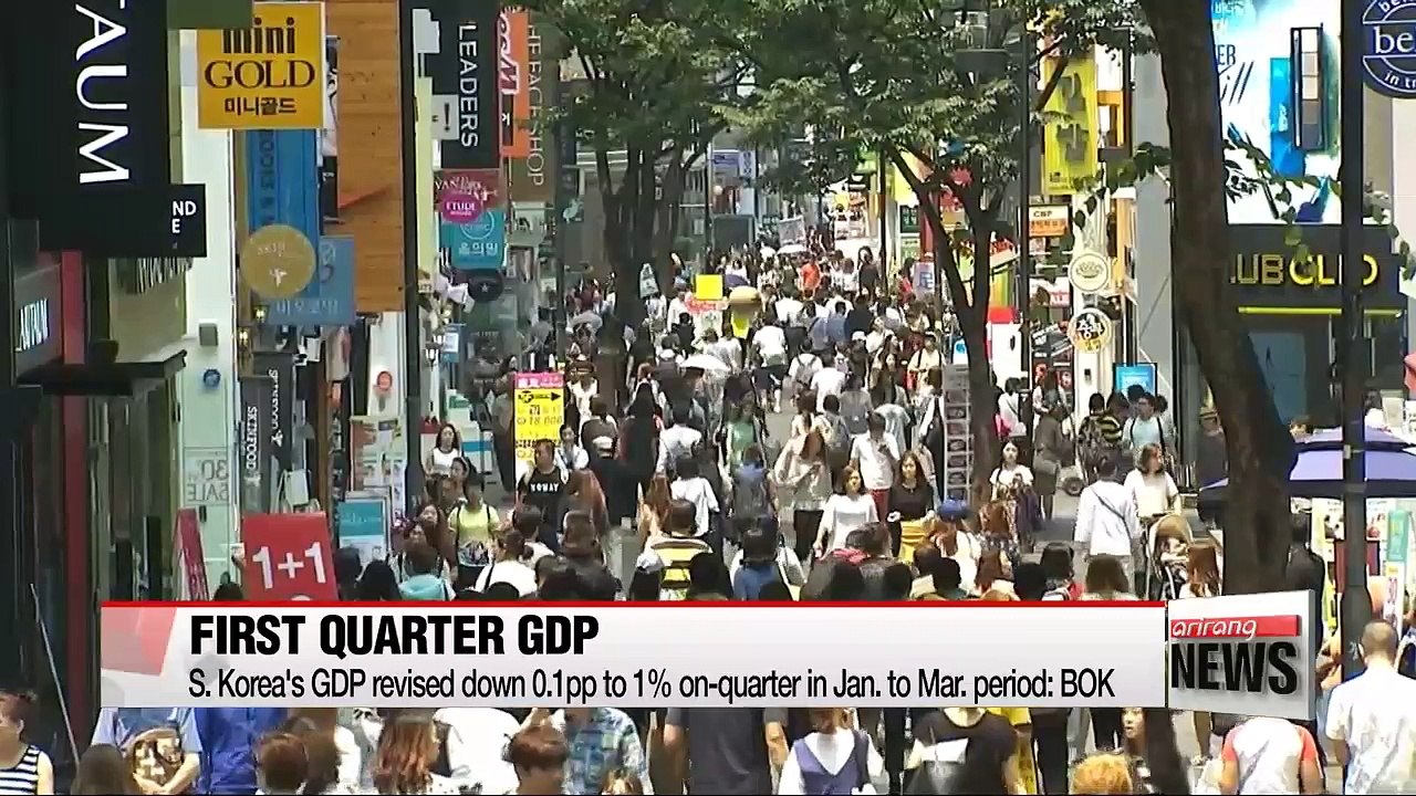 South Korea's Q1 GDP revised down to 1% on-quarter