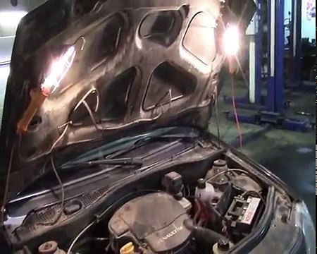 Замена ремня генератора на Рено Логан, Сандеро, Ларгус с ГУРом и кондиционером