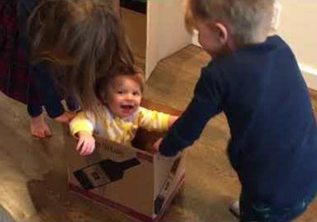 Baby Has the Time of Her Life Playing With Wine...