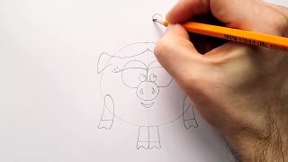 Как Нарисовать Смешарика Нюшу поэтапно - Учимся рисовать Смешарика