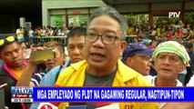 #SentroBalita: Mga empleyado ng PLDT na gagawing regular, nagtipun-tipon