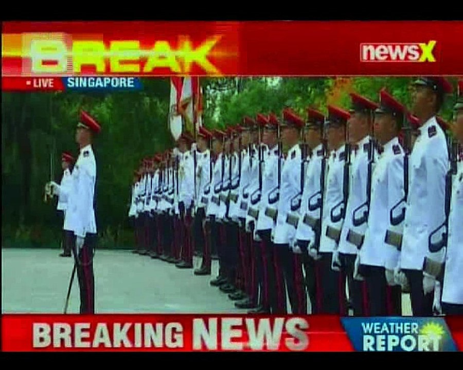 PM Narendra Modi receives a ceremonial welcome at the Istana, the office of the President of the Republic of Singapore
