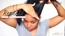 Curly Bangs And Faux Bun On Natural Hair Protective Style