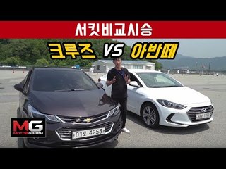 크루즈 vs. 아반떼 서킷 성능 비교 (Chevrolet Cruze vs. Hyundai Elantra)…한국GM의 도발적인 제안! 그 결과는?