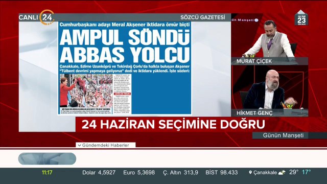 Yandaş Sözcü'den Akşener manşeti: Ampul söndü, Abbas yolcu