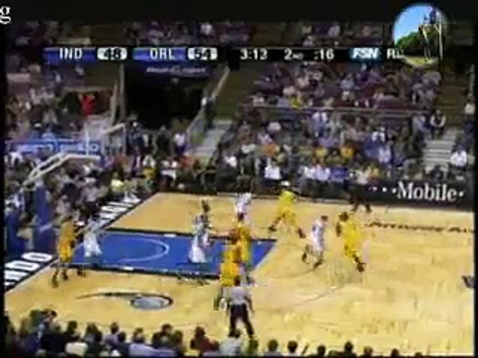 Dwight Howard Block On  Troy Murphy's shot into the stands.